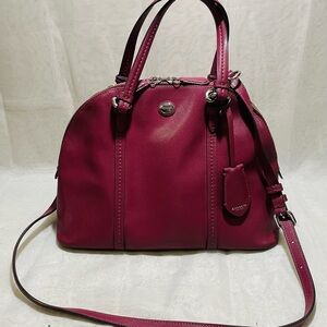 Coach Peyton Leather Cora Domed Leather Satchel/Shoulder Bag